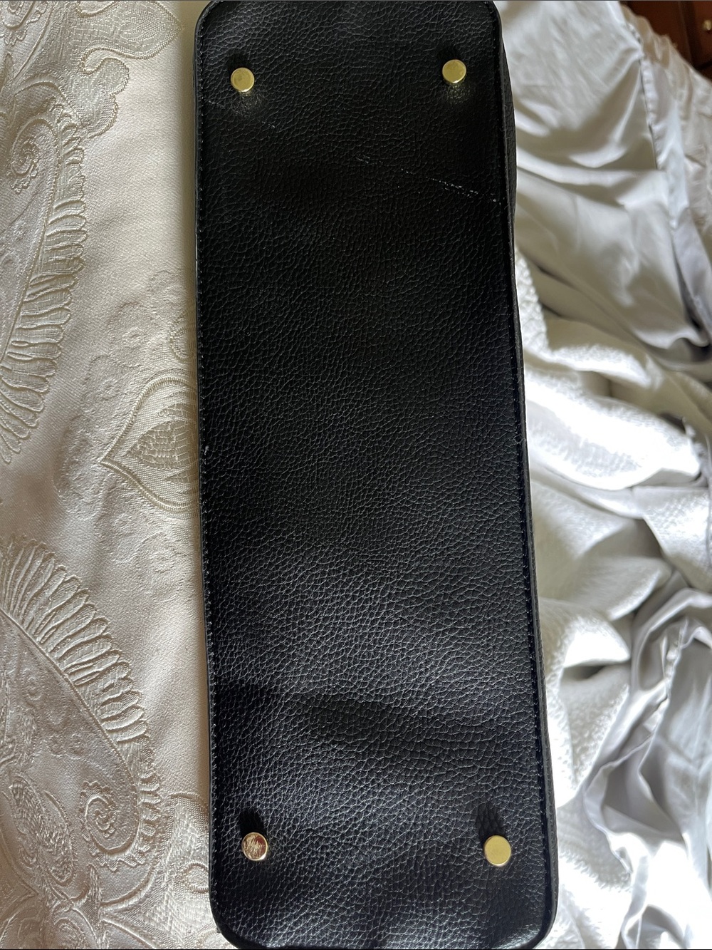 C. Wonder Black Leather Tote with Gold 'C' Logo - Picture 5 of 7